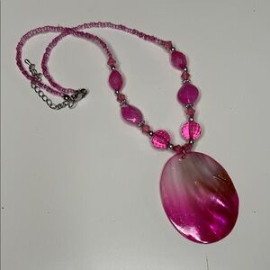 Elegant Pink Beaded Necklace